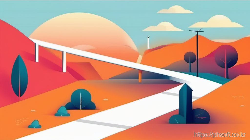 WebView 플랫폼 분기를 상징하는 갈림길 표지판 일러스트