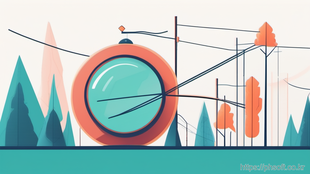 Magnifying glass untangling a knot symbolizing log debugging