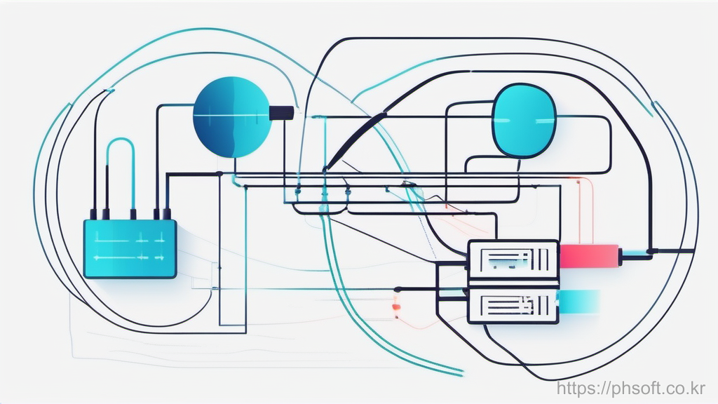 플러그인 충돌과 권한 이슈를 상징하는 케이블 매듭