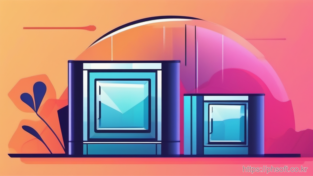 백업과 복구를 상징하는 데이터베이스와 금고 아이콘