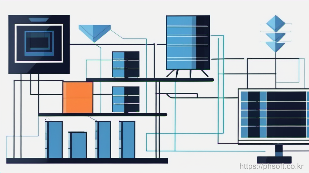 서버부터 컬럼까지 전환 범위를 보여주는 레이어 도식