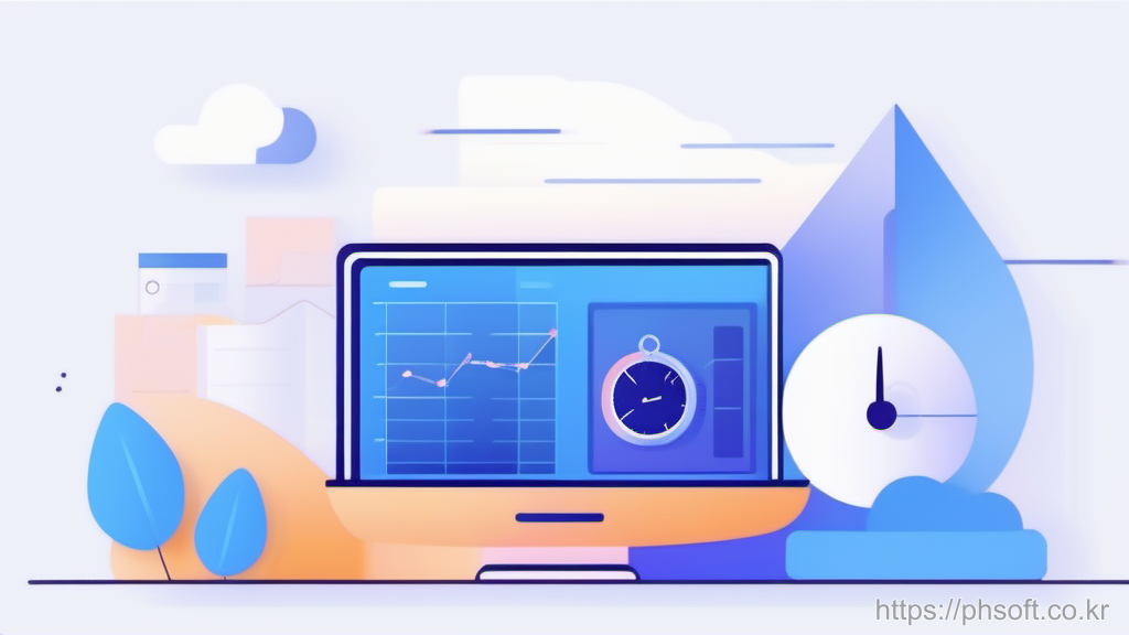 쿼리 시간과 락 대기를 측정하는 개념도