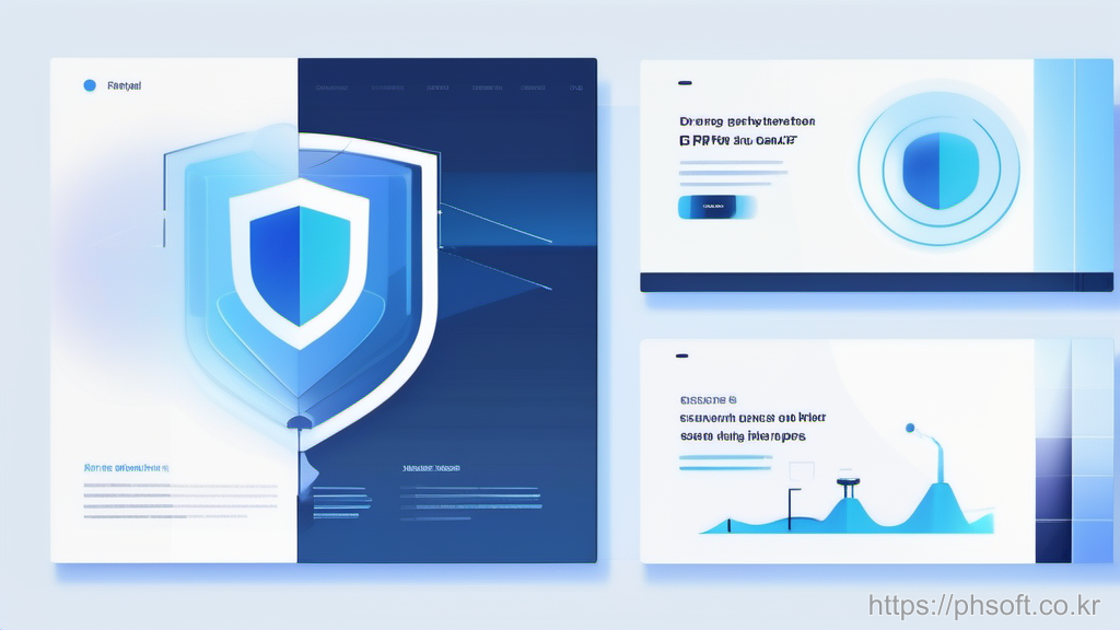 보안 필터와 서버 파이프라인을 상징하는 일러스트