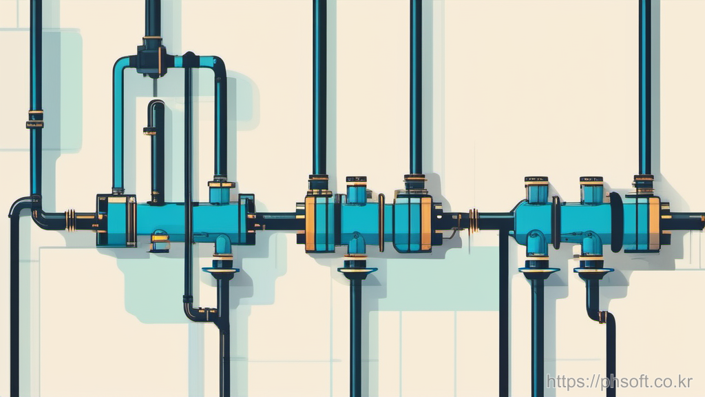 Pipe with valves symbolizing socket backlog and TIME_WAIT