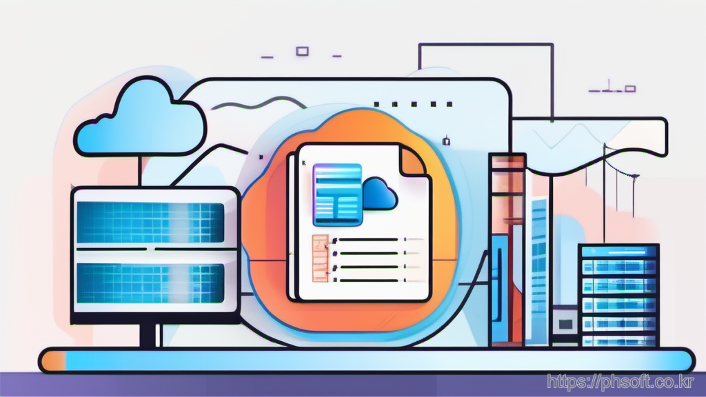 Cloudflare와 Nginx 사이 스크립트 점검 메타포 일러스트