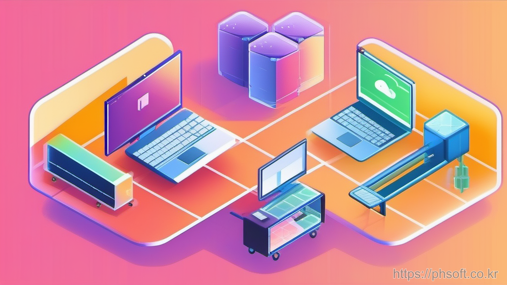 CDN과 Nginx 사이 보안 전송을 상징한 일러스트