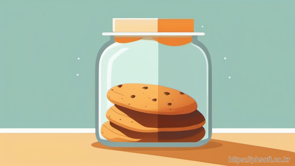 Cookie slipping out of a jar lid gap
