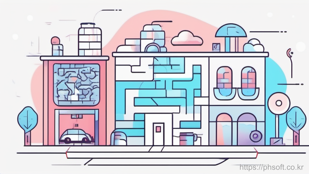 쿠키와 방패가 크롤링 경로를 막는 메타포 일러스트